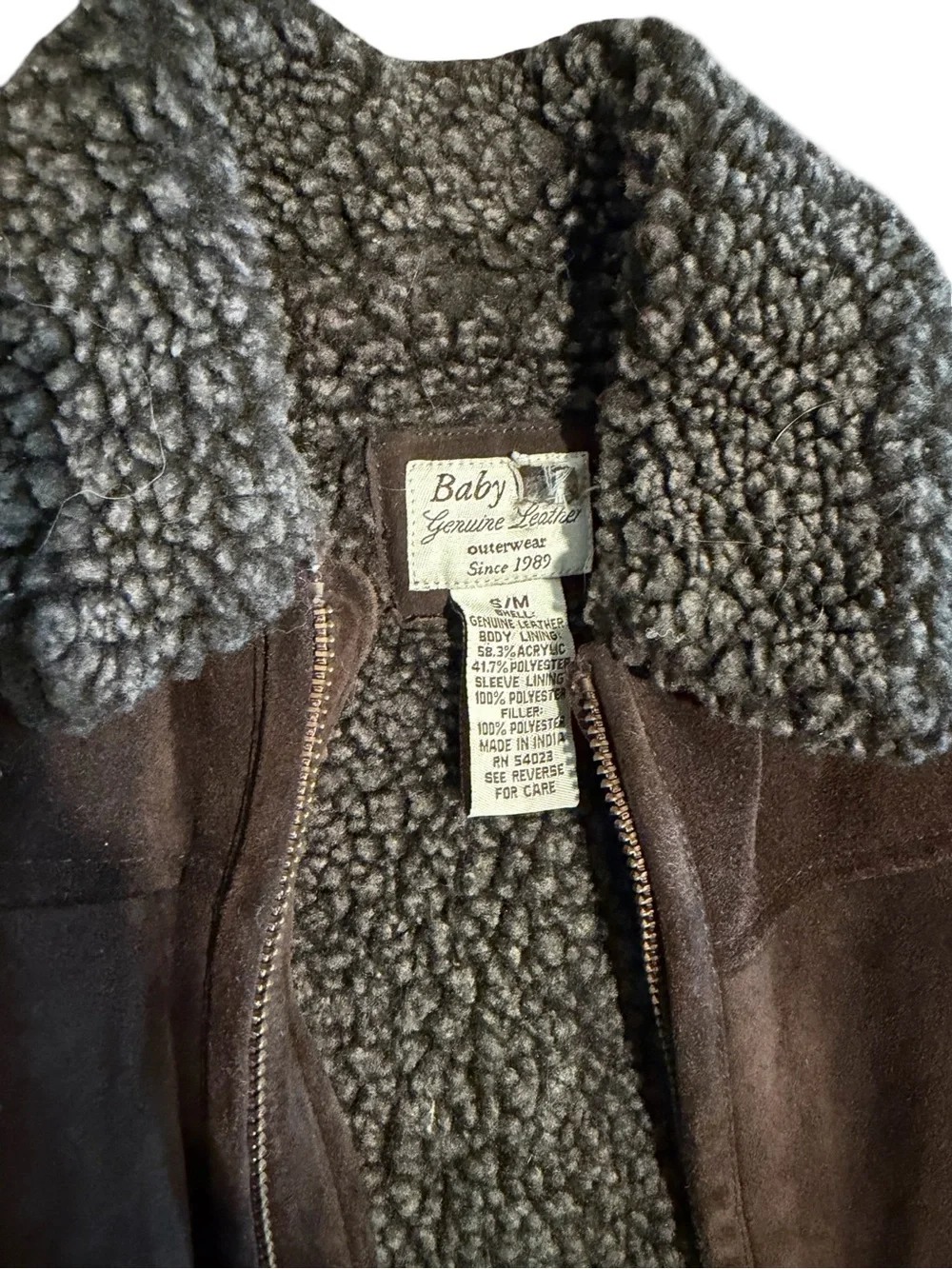 Vintage boys genuine leather outerwear jacket